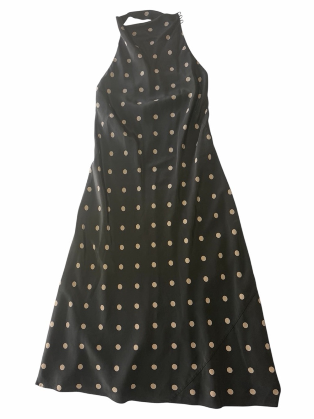 Banana Republic Green Polka Dot Halter Midi Dress Size 6